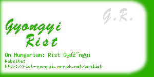 gyongyi rist business card